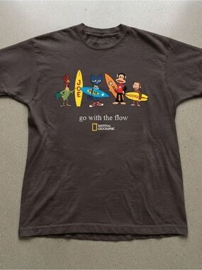 National Geographic “Go With The Flow” Graphic T‑Shirt Gildan Cotton